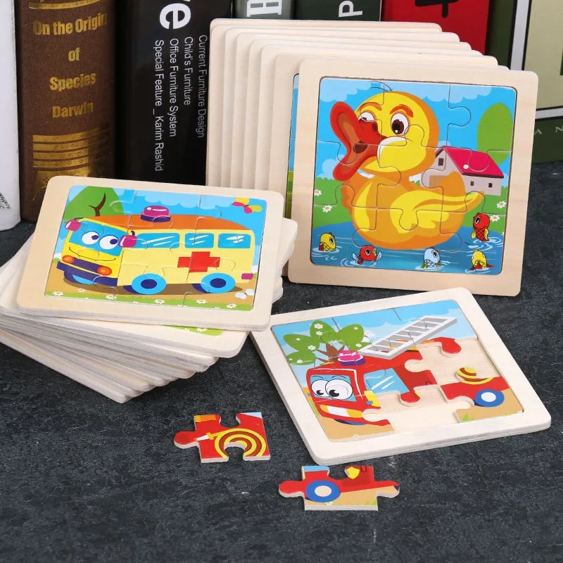 Wooden Montessori Characters Jigsaw Puzzle Boards