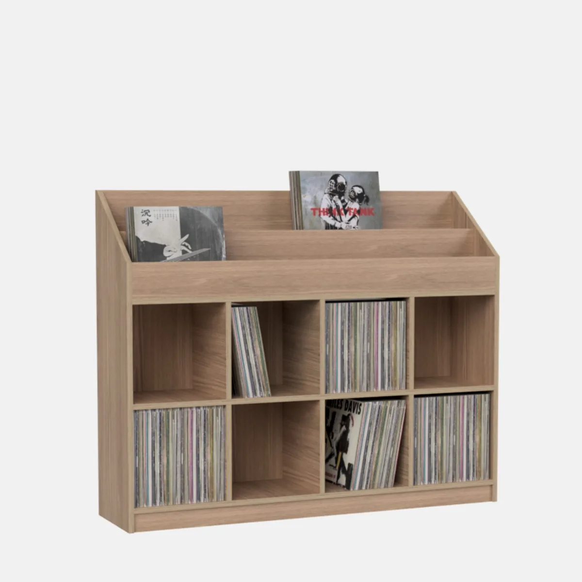 Vinyl record browser, 8 compartments
