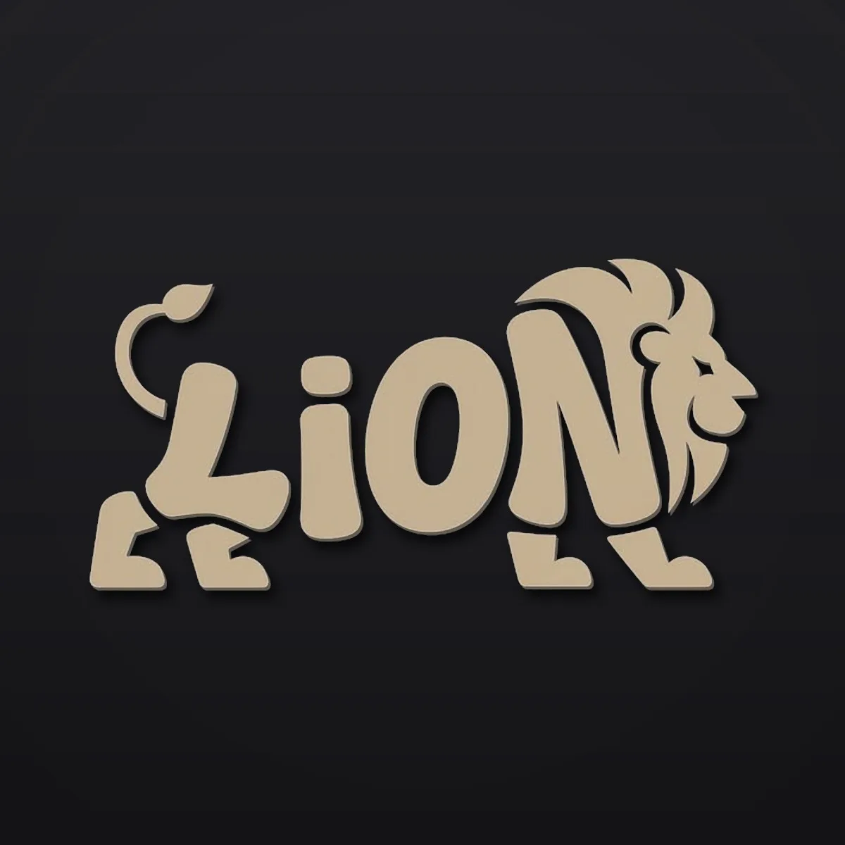 Lion Wordmark Wall Art
