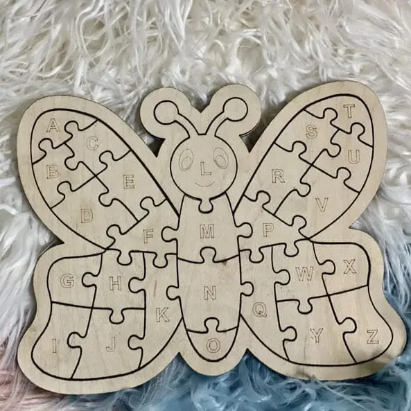 Butterfly alphabet puzzle