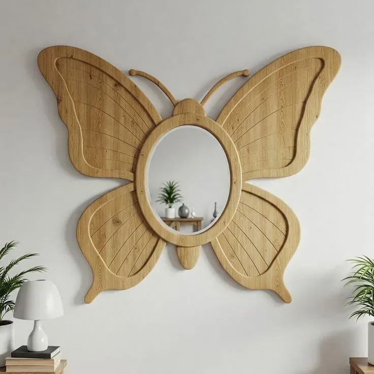 Butterfly wall mirror