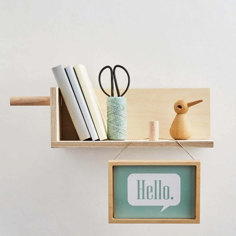 Corner floating shelf, small