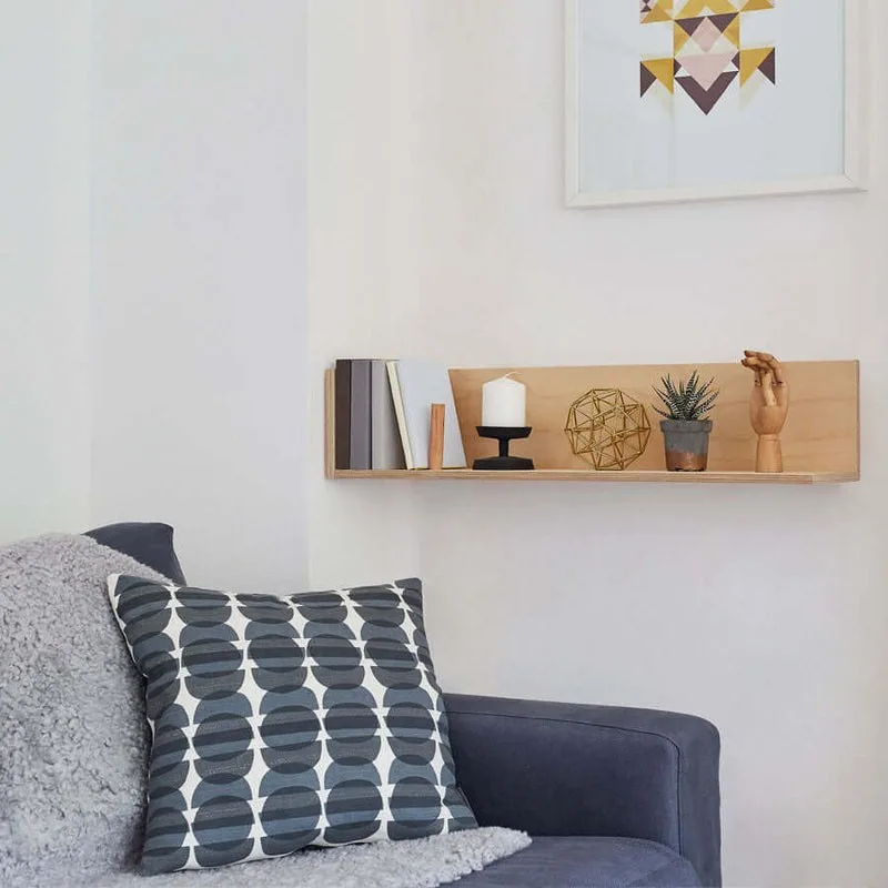 Corner floating shelf, large