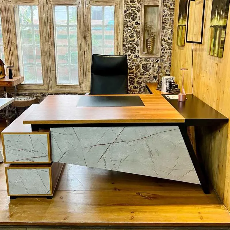 Teak executive table E-12