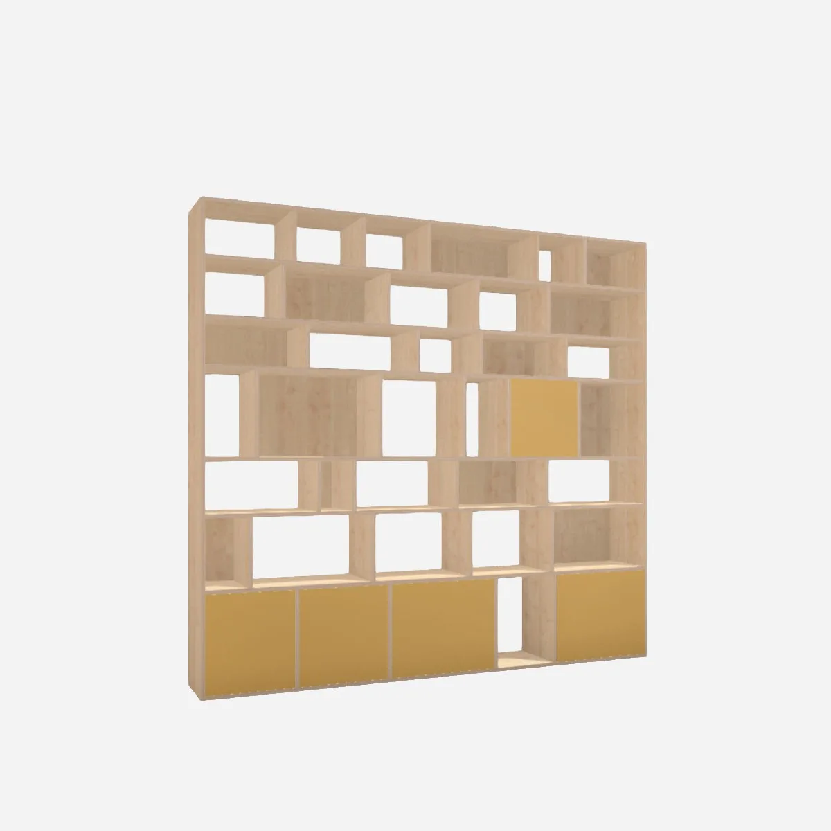 Bookcase, birch with curry fronts