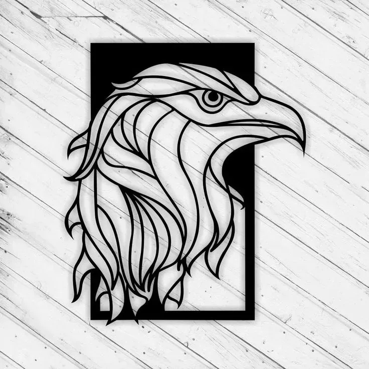 Eagle head wall art