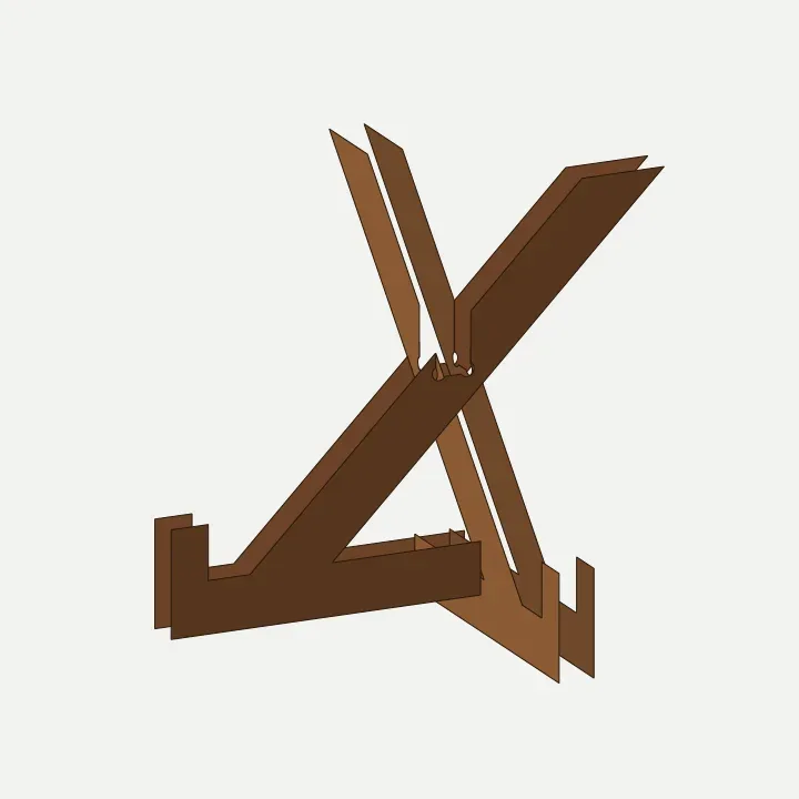 X book and tablet stand