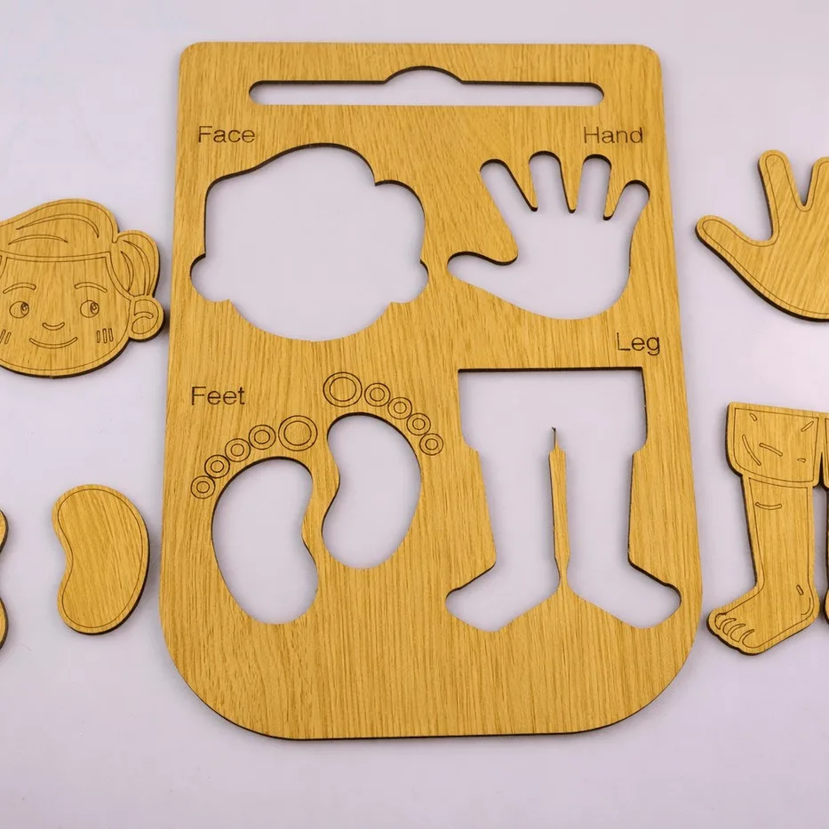 8-in-1 Wooden Kids Learning Stencil Kit