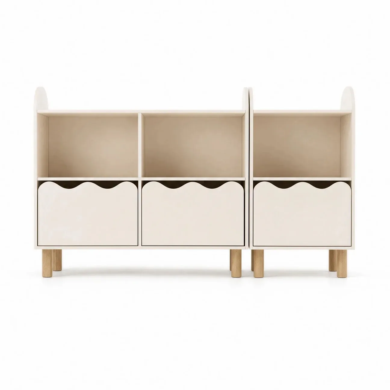 Kids triple cabinet set