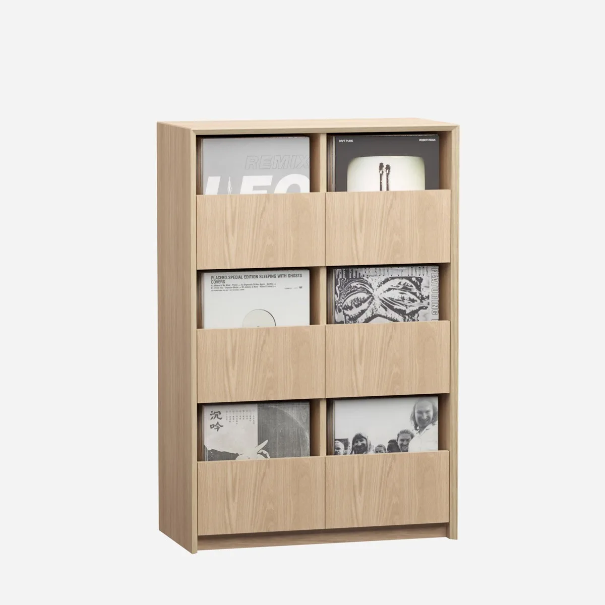 Vinyl record cabinet, 6 drawers