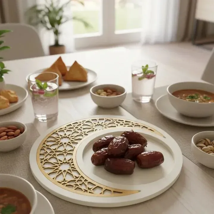 Crescent serving tray