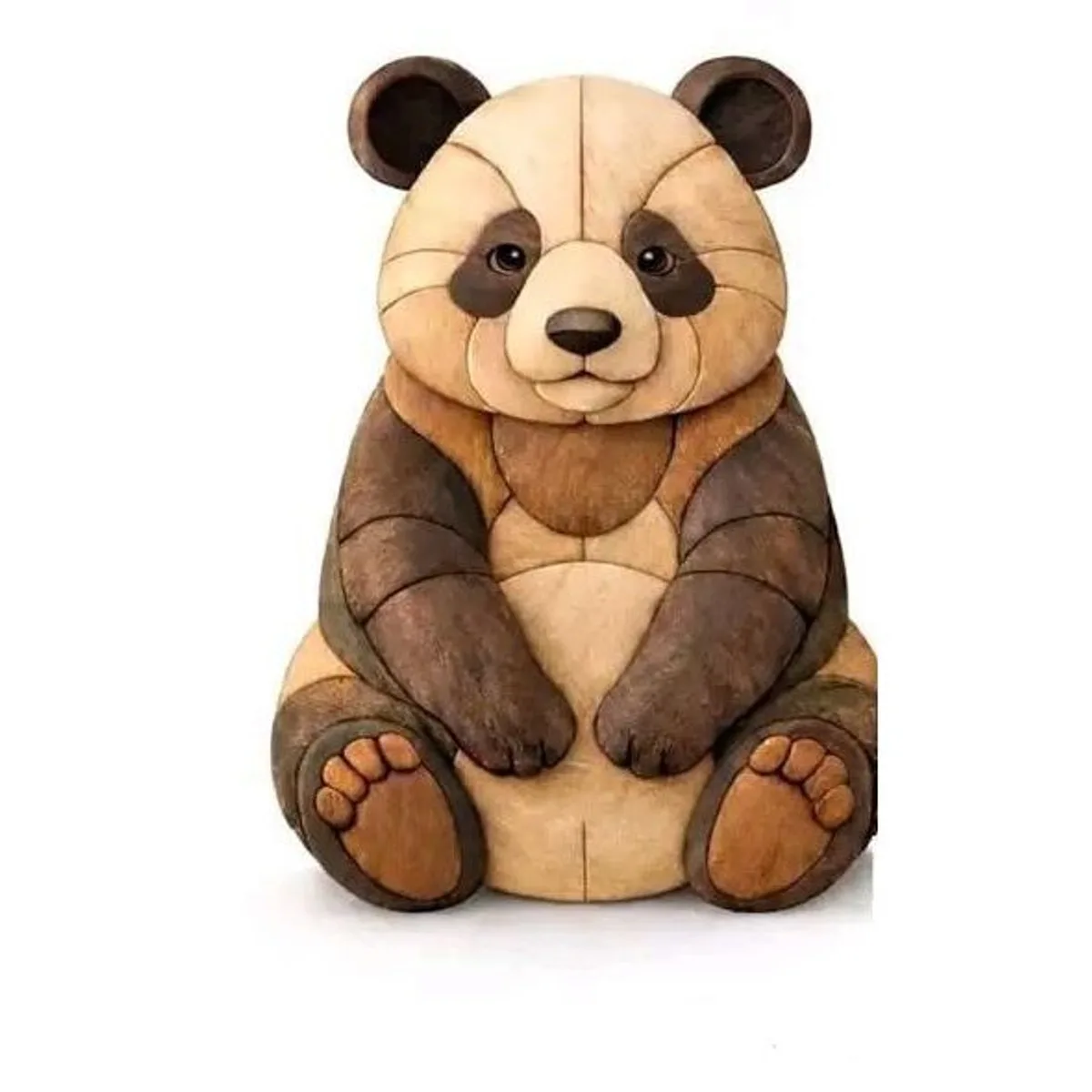 Panda Wood Inlay Wall Art