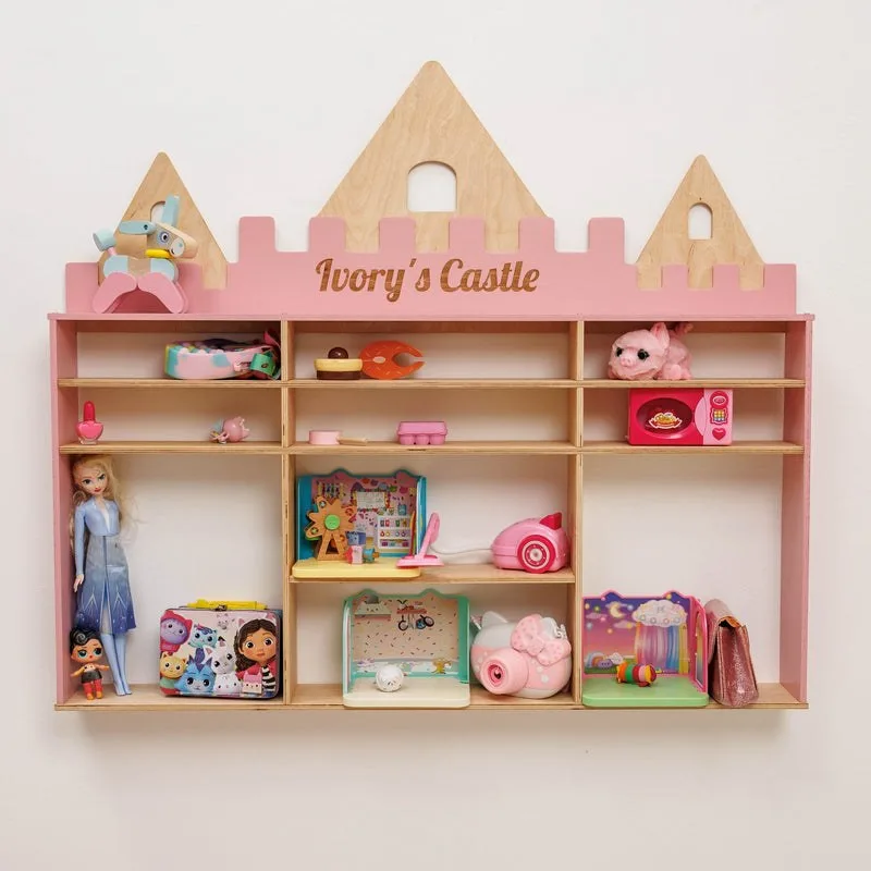 Wooden Toy Organizer - Castle
