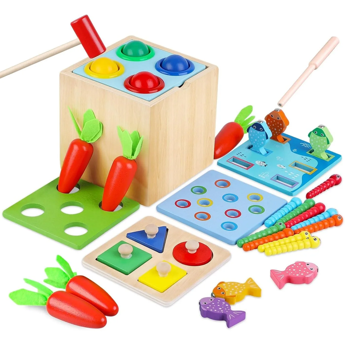Wooden-Play-Kit 5 in 1 Montessori Learning Toy