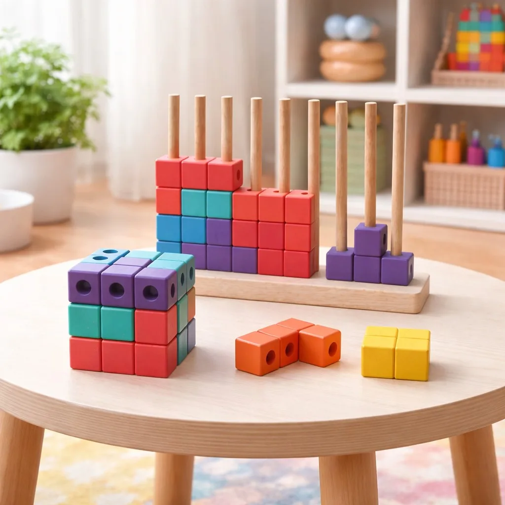 Wooden Colorful Versatile Blocks Sorting Activity Game