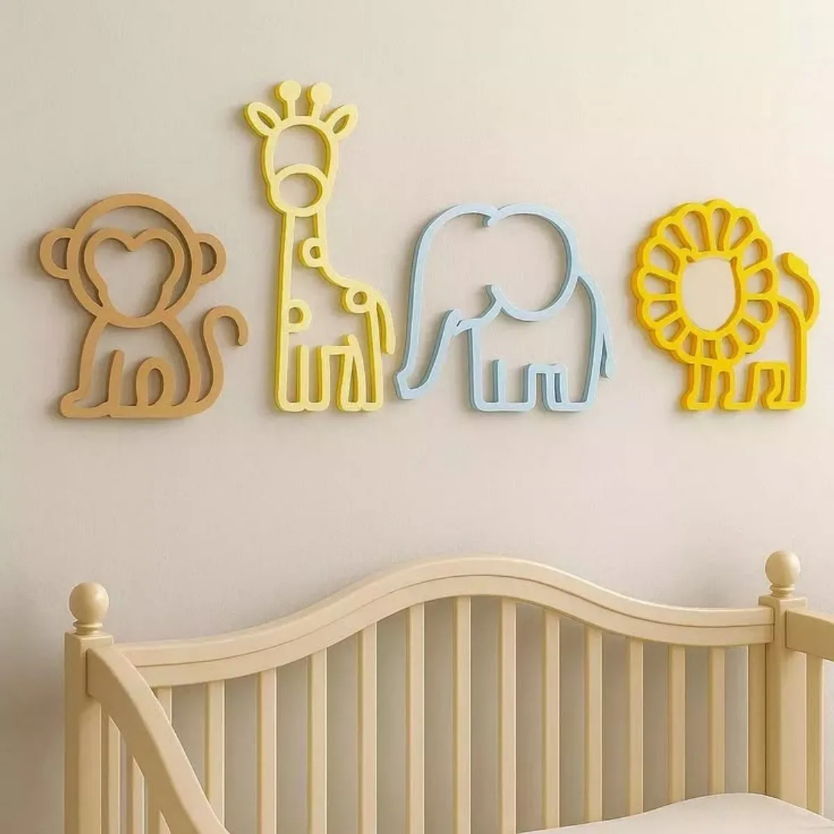 Safari Animals Nursery Wall Set