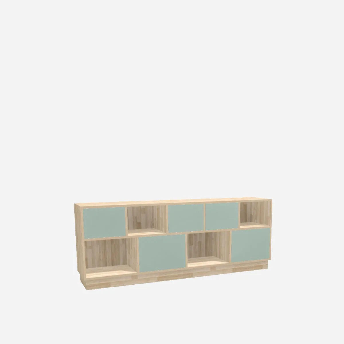 Sideboard, rubberwood and industrial green