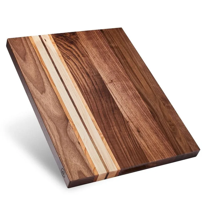 Striped walnut, maple and cherry board