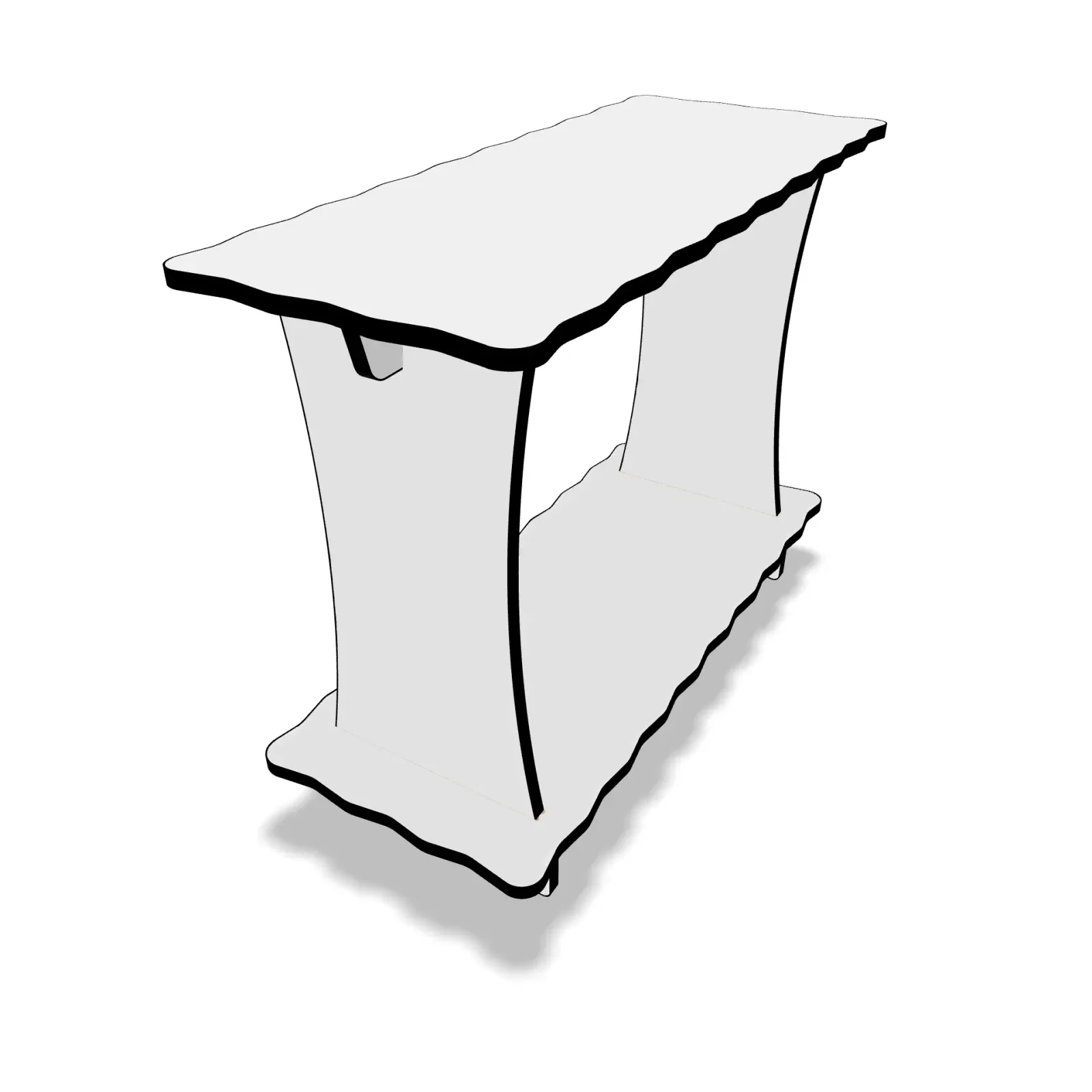 Wavy wall table