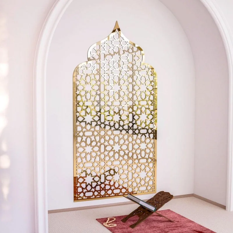 Prayer Space Interior Mihrab with Geometric Design