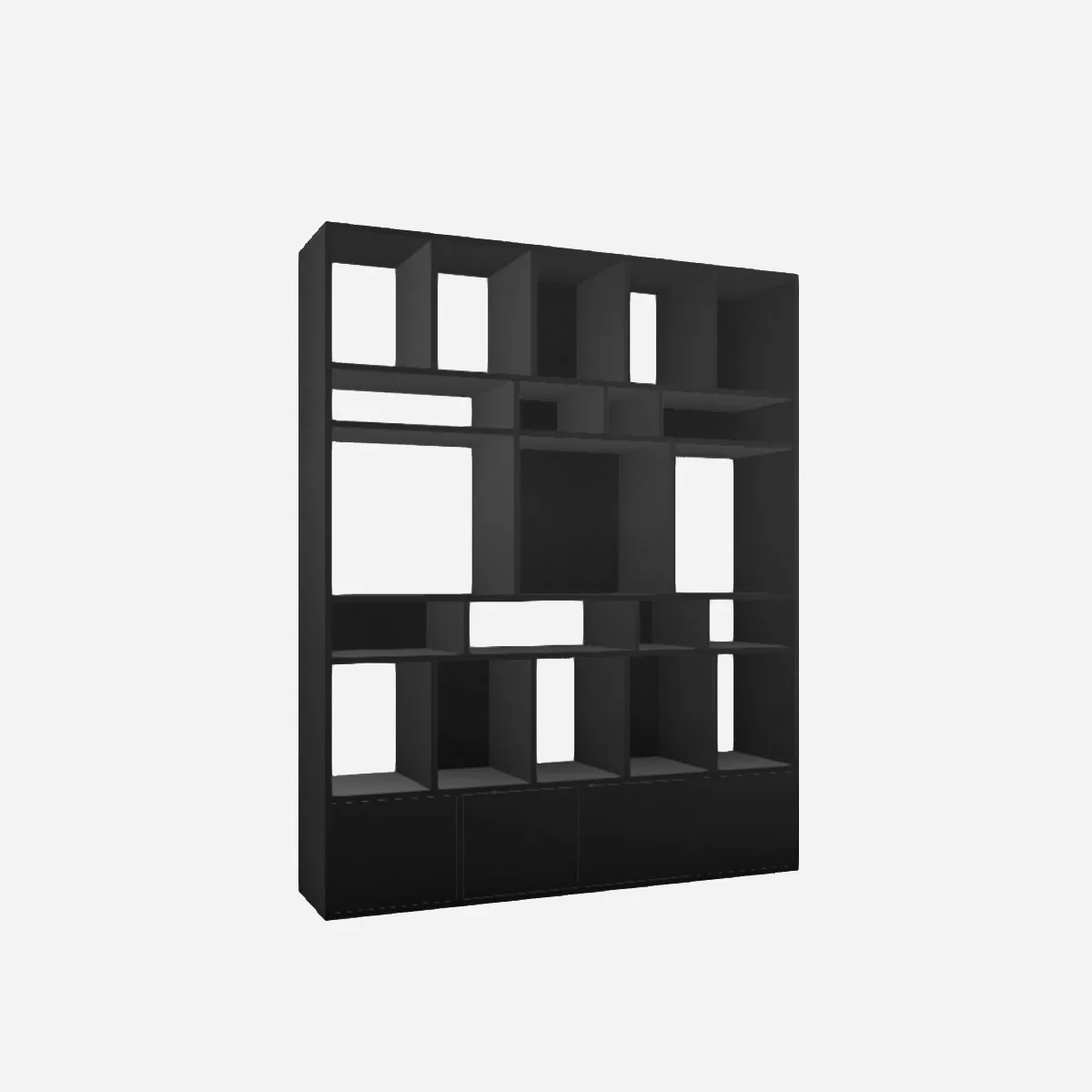 Wall unit, black melamine