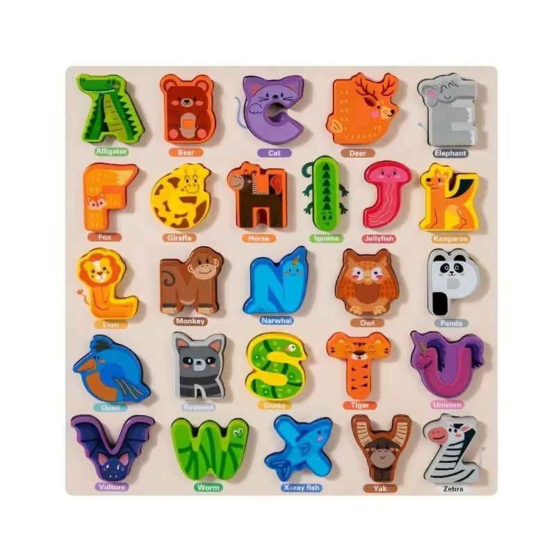 Wooden High Quality Jumbo 3D Characters Educational Sorting Boards