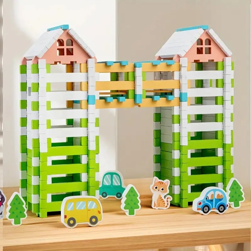 Wooden Mortise And Tenon Building Blocks Set