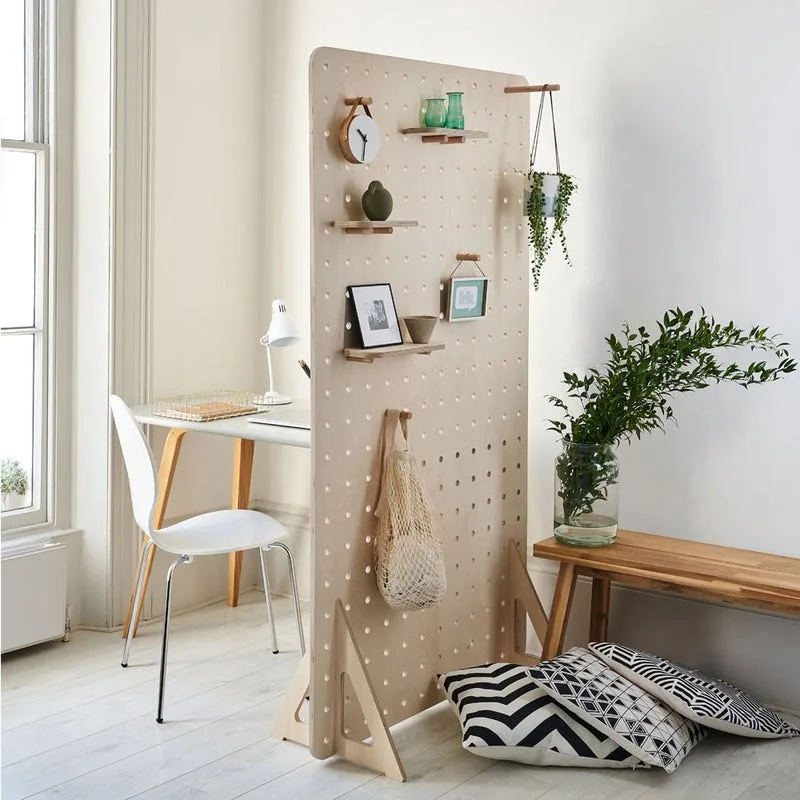 Pegboard Room Divider Screen
