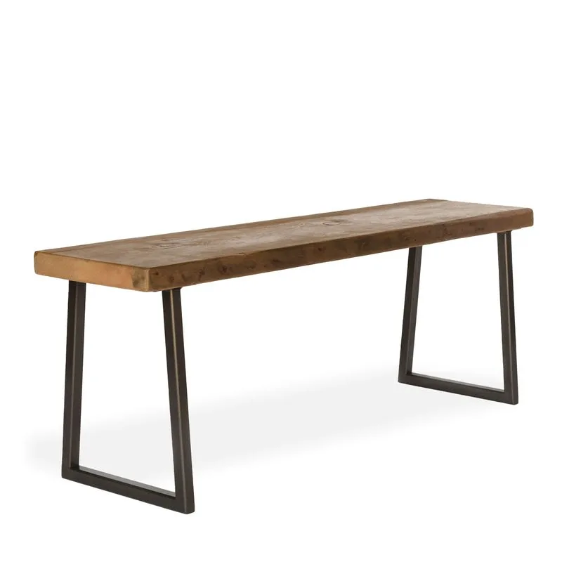 Modern rustic reclaimed wood bench CH-32