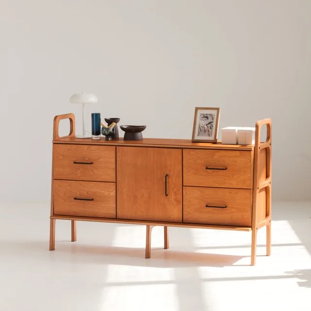 Mid-Century Credenza · Two Drawers & Cabinet
