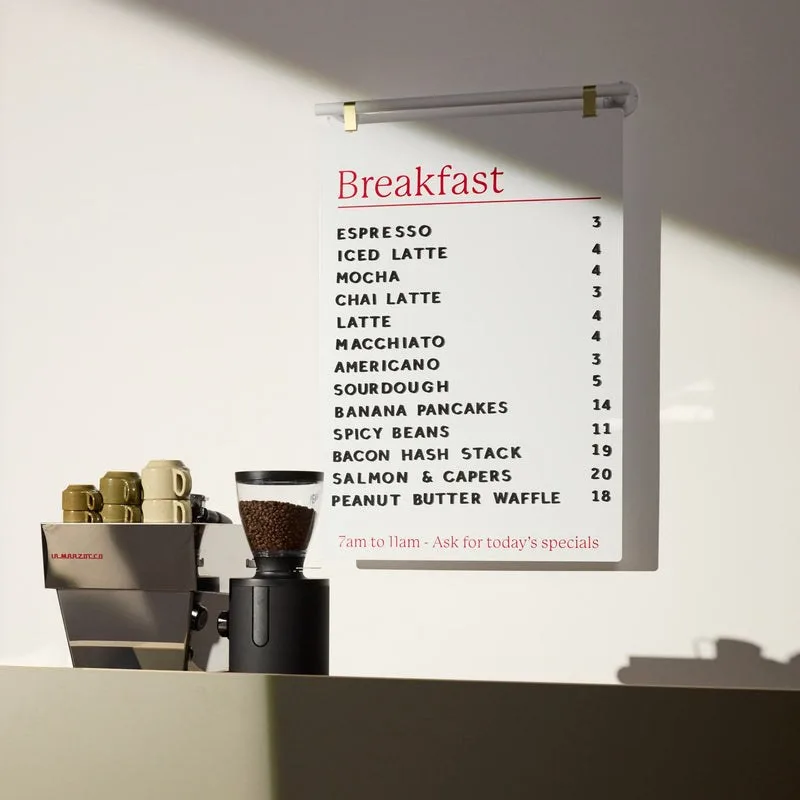 Portrait Hanging Menu Board