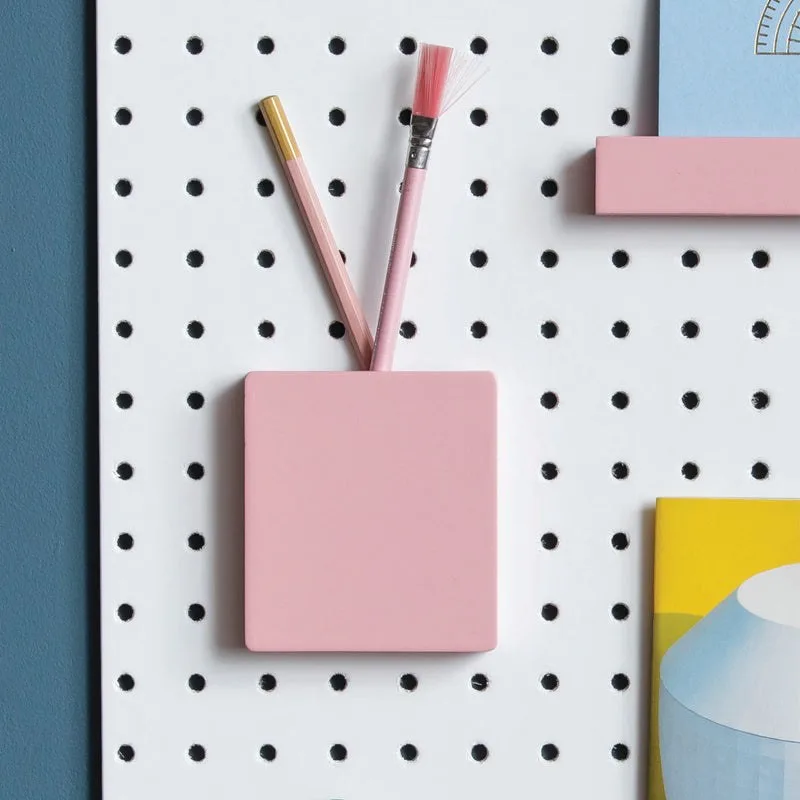 Wooden Pegboard Pen Holder