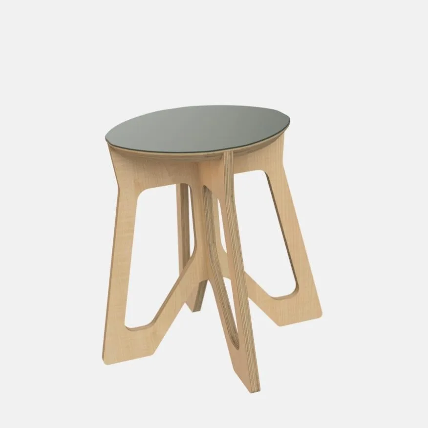 Plywood stools, set of 4