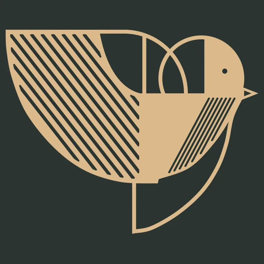 Slatted bird wall art