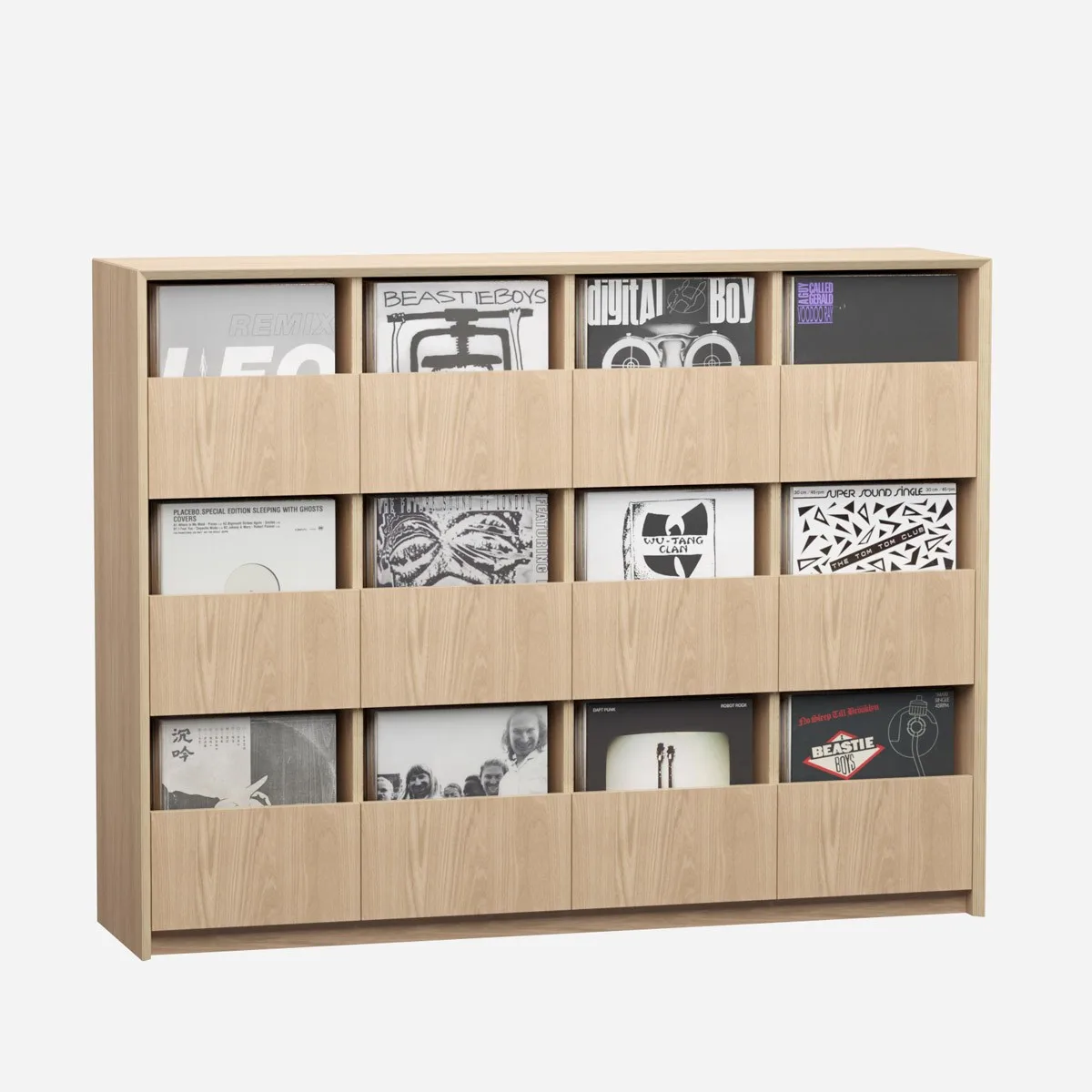 Vinyl record cabinet, 12 drawers