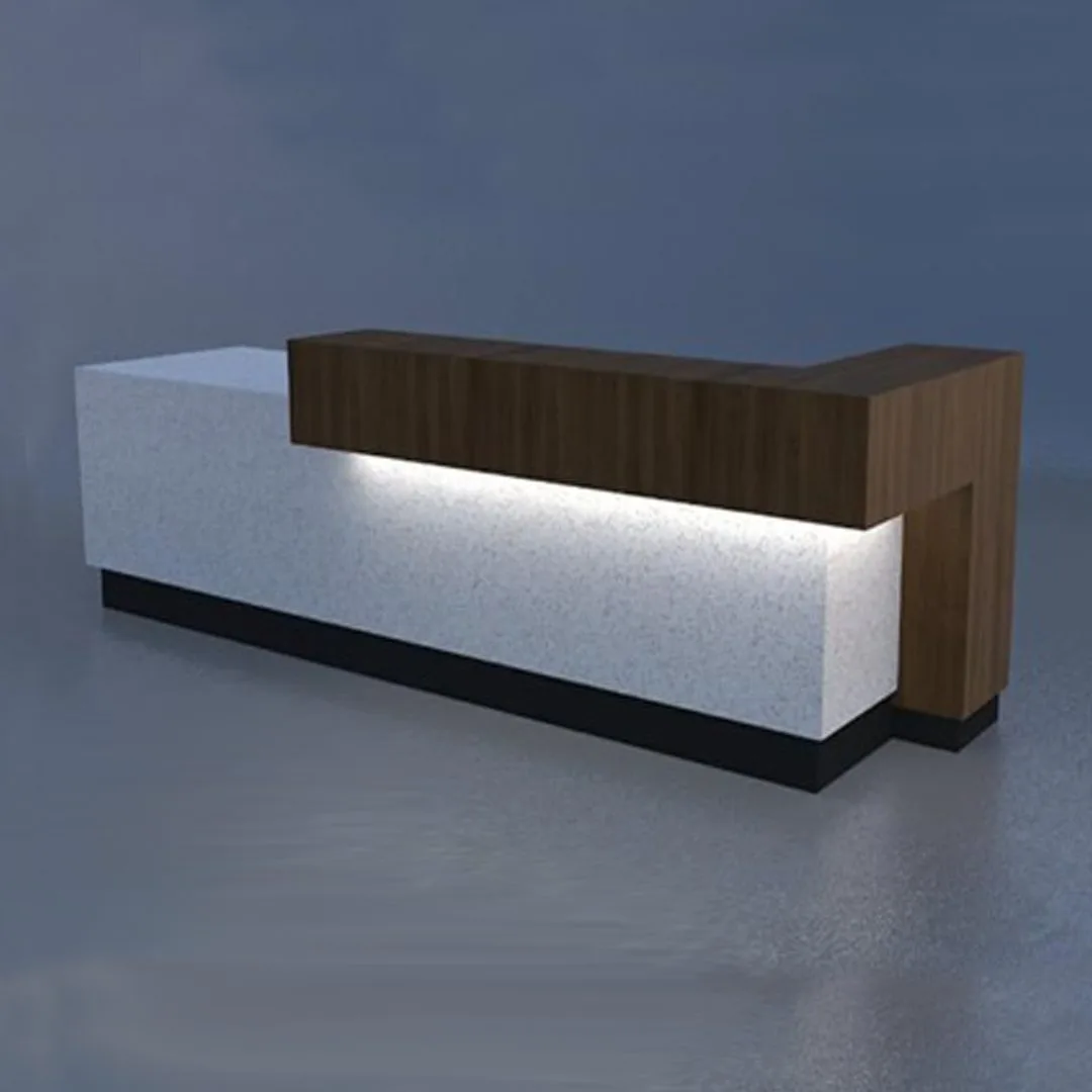 Brown wooden desk R-12