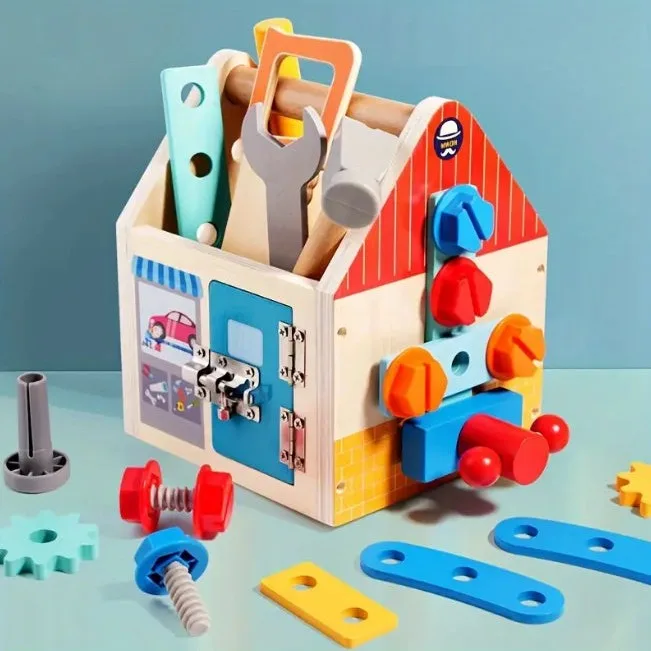 Wooden STEM Construction Tool Box Set For Kids