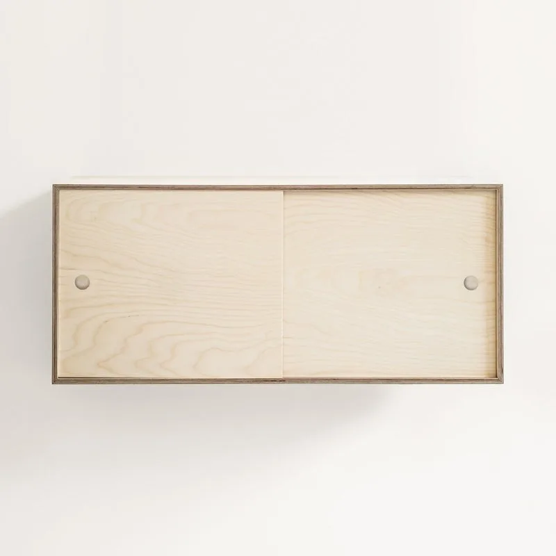 Large wall cabinet with two compartments