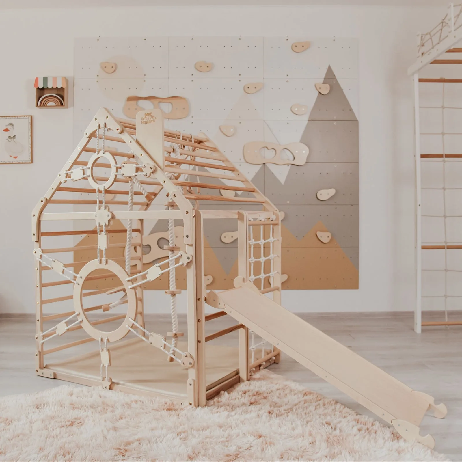 Wooden Climbing Playhouse